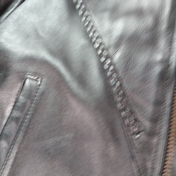 Vintage Zony Inc Black Leather Motorcycle Jacket w/ Removable Liner – Mens Large - Picture 11 of 16